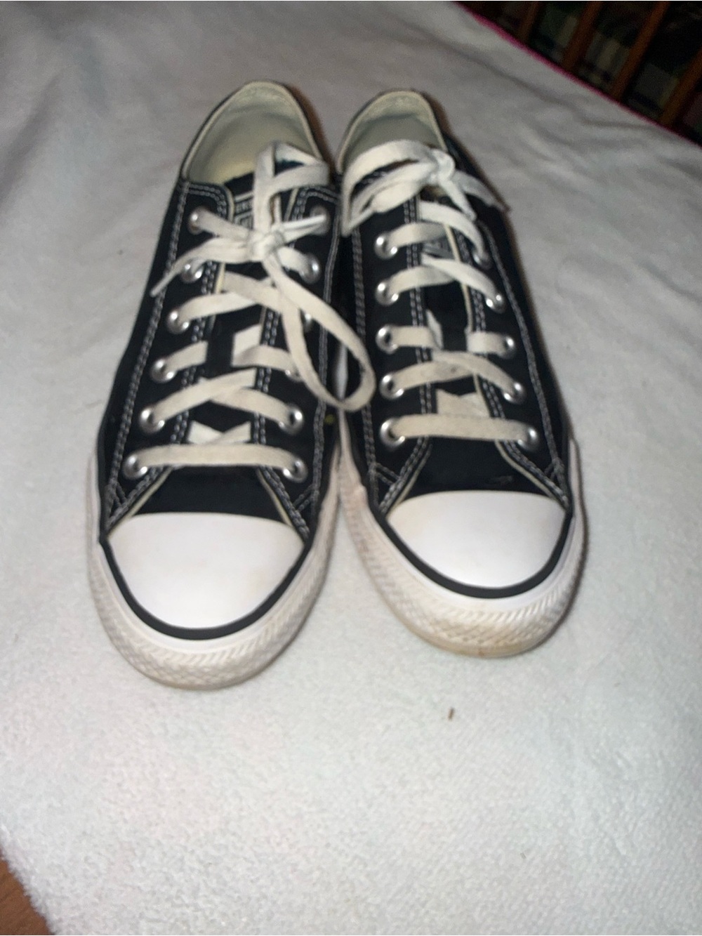 Converse women’s Black and White Low-Top Canvas Sneakers